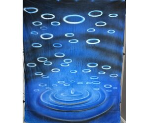 Hand-Painted Backdrop Blue Ripple Flow –1.5x1.8 m - FotoFlits