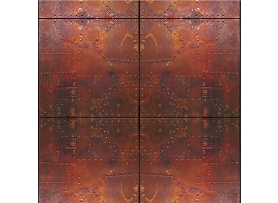 Achtergronddoek "Stalen deuren" op aluminiumrol - OP=OP