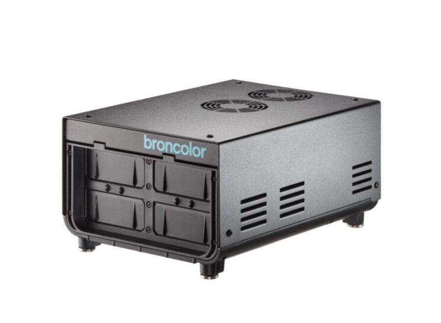 Broncolor Satos Charging Station for 4 slide-in batteries.