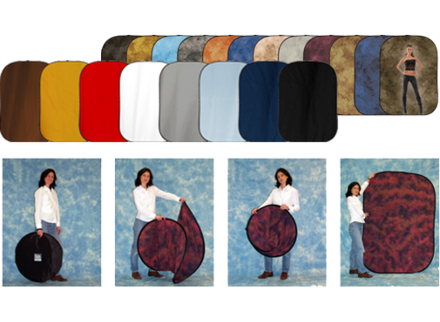 Kathay opvouwbare achtergronddoek - Twistflex Paars/Geel 44