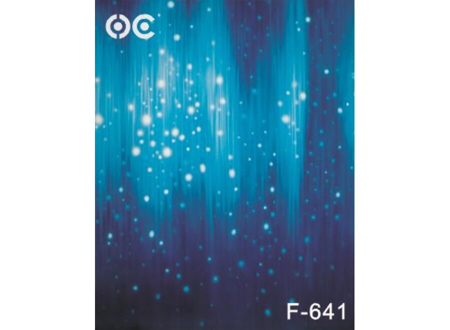 Hand geschilderd Achtergronddoek 1.5m x 1.80m Blauw | Sterrenhemel