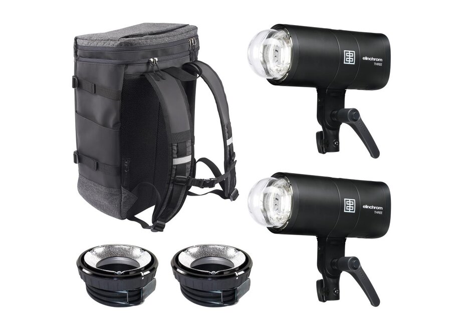 Elinchrom THREE Dual Off Camera Flash Kit (No Charger)