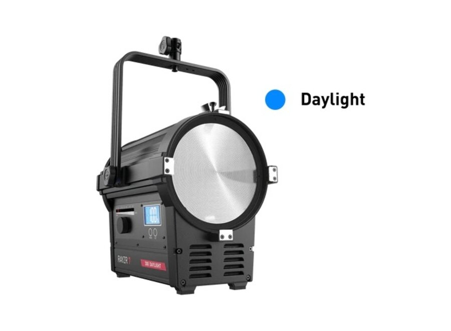 Rayzr 7 300 Daylight LED Fresnel – 7” Studio Light + Barndoors