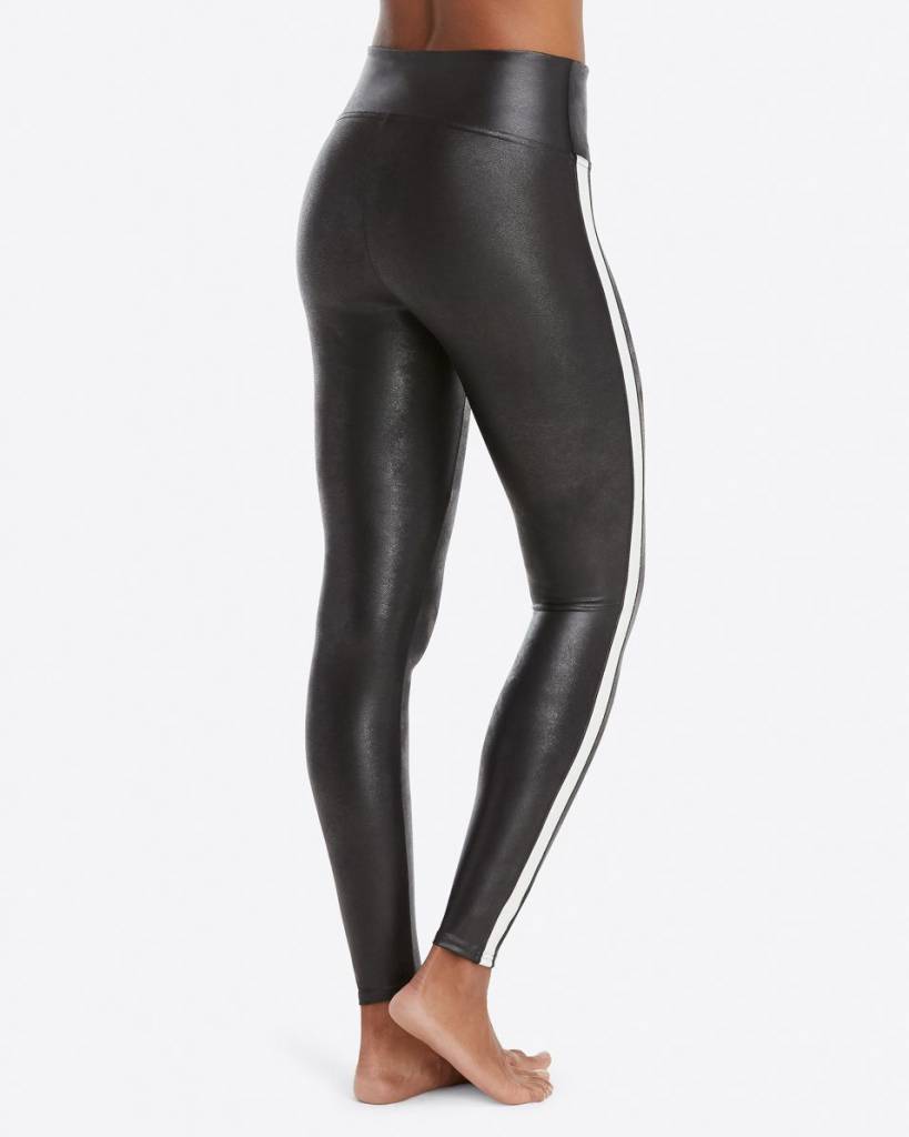 Faux Leather Shaping Legging With Side Zip – Vicanie's