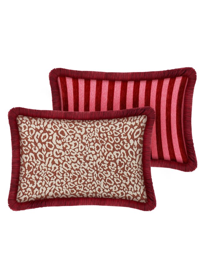 Cushion Maya spice & jackie bordeaux 50 x 30 cm