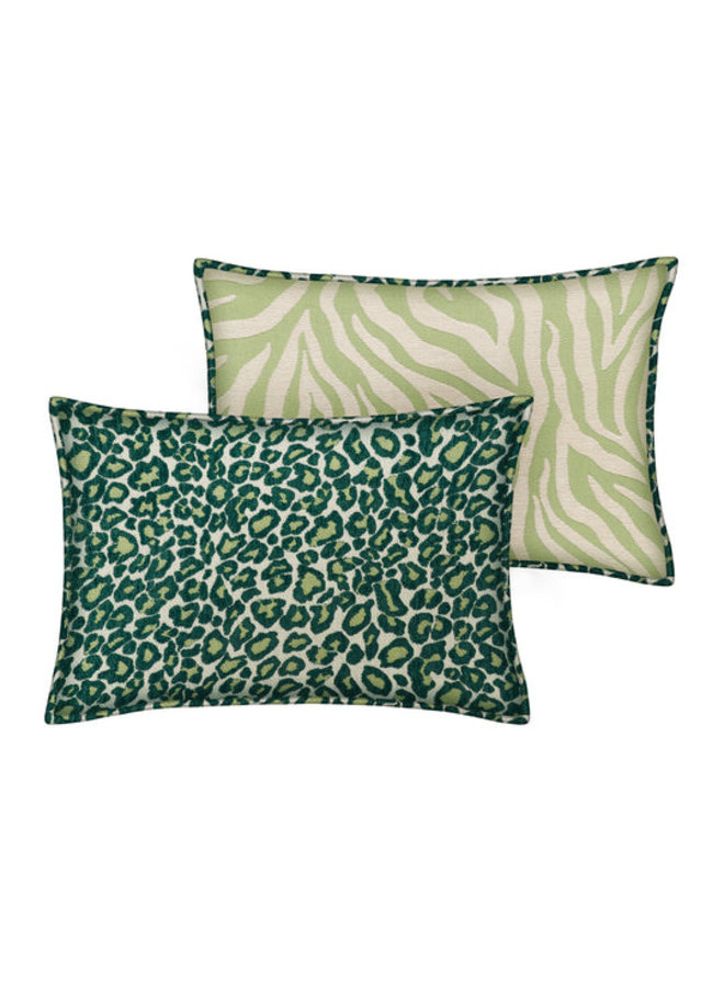 Cushion Maya Moss & Amina sage 50 x 30 cm