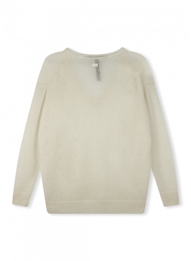 25-602-9900 The thin Sweater - Ecru