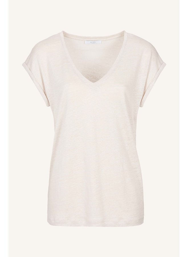 Mila Organic Linen Top - Oyster