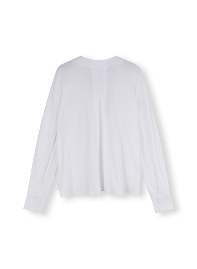 20-777-3202 V-Neck Blouse Jersey - White