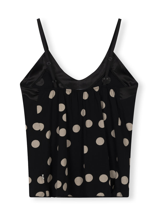 20-452-3202 Strappy Top Polka Dot - Black