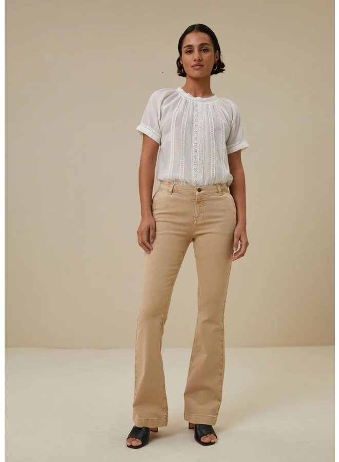 Leila Twill Pant  - Cornstalk