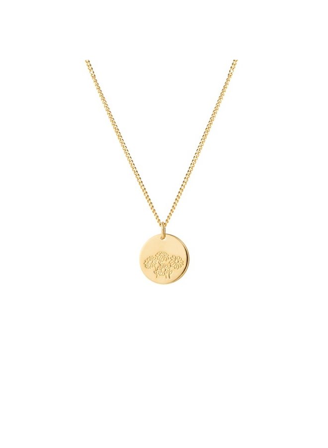 Birthflower necklace - goldfilled