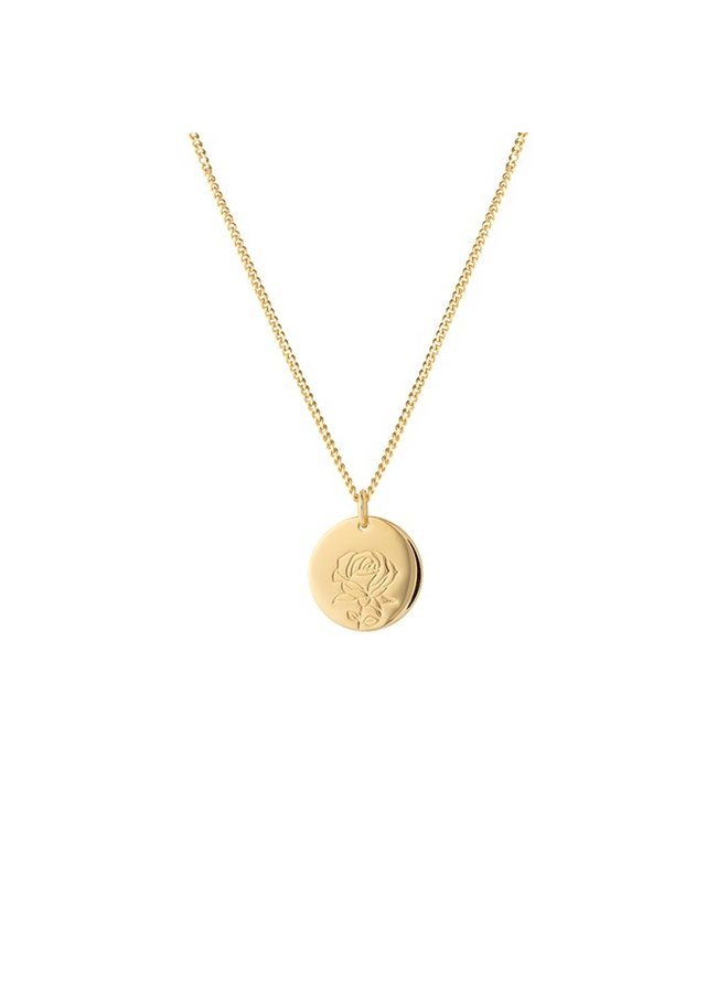 Birthflower necklace - goldfilled