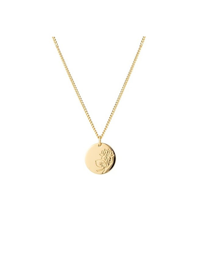 Birthflower necklace - goldfilled