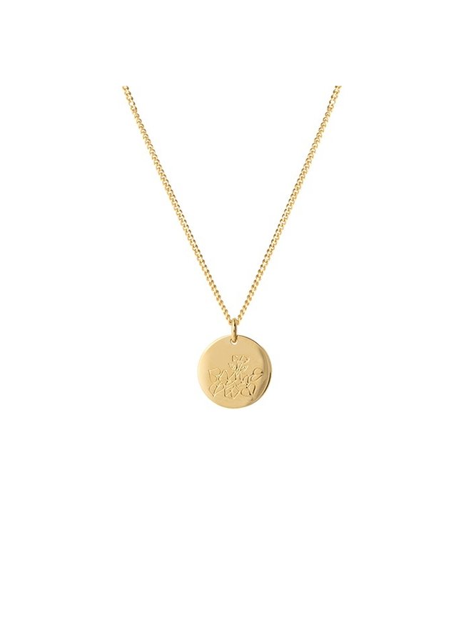 Birthflower necklace - goldfilled