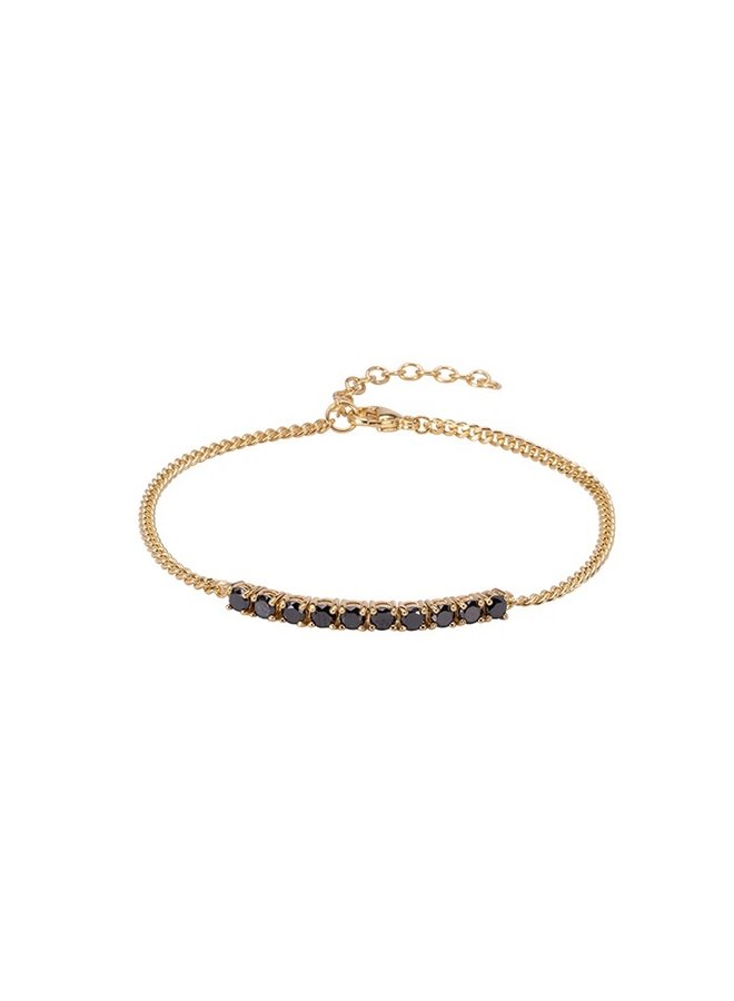 Tennis Birthstone bracelet - verguld goud