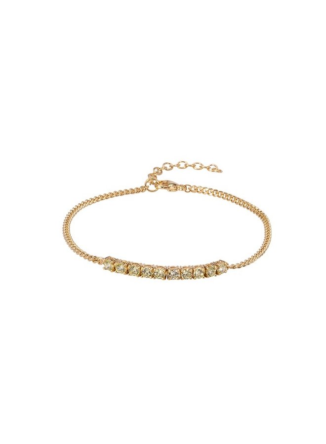 Tennis Birthstone bracelet - verguld goud