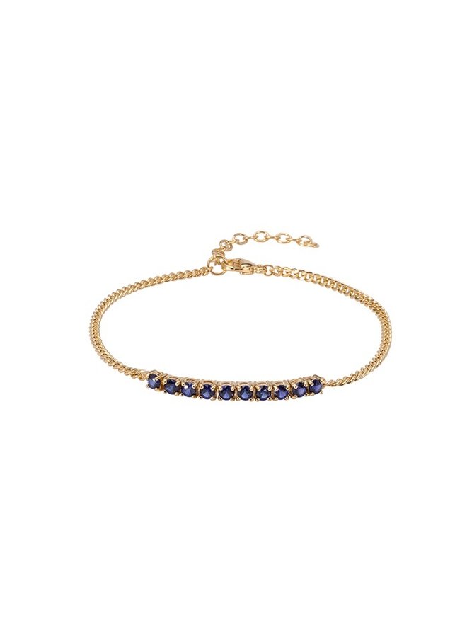 Tennis Birthstone bracelet - verguld goud