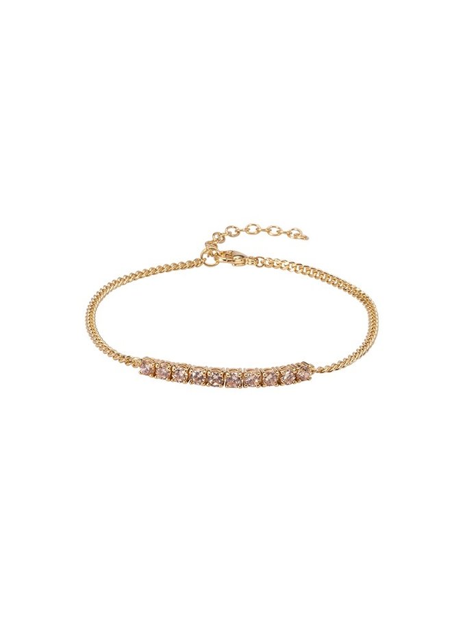 Tennis Birthstone bracelet - verguld goud