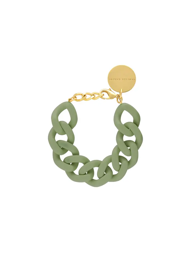 VB2011MMI - flat chain bracelet matt mint