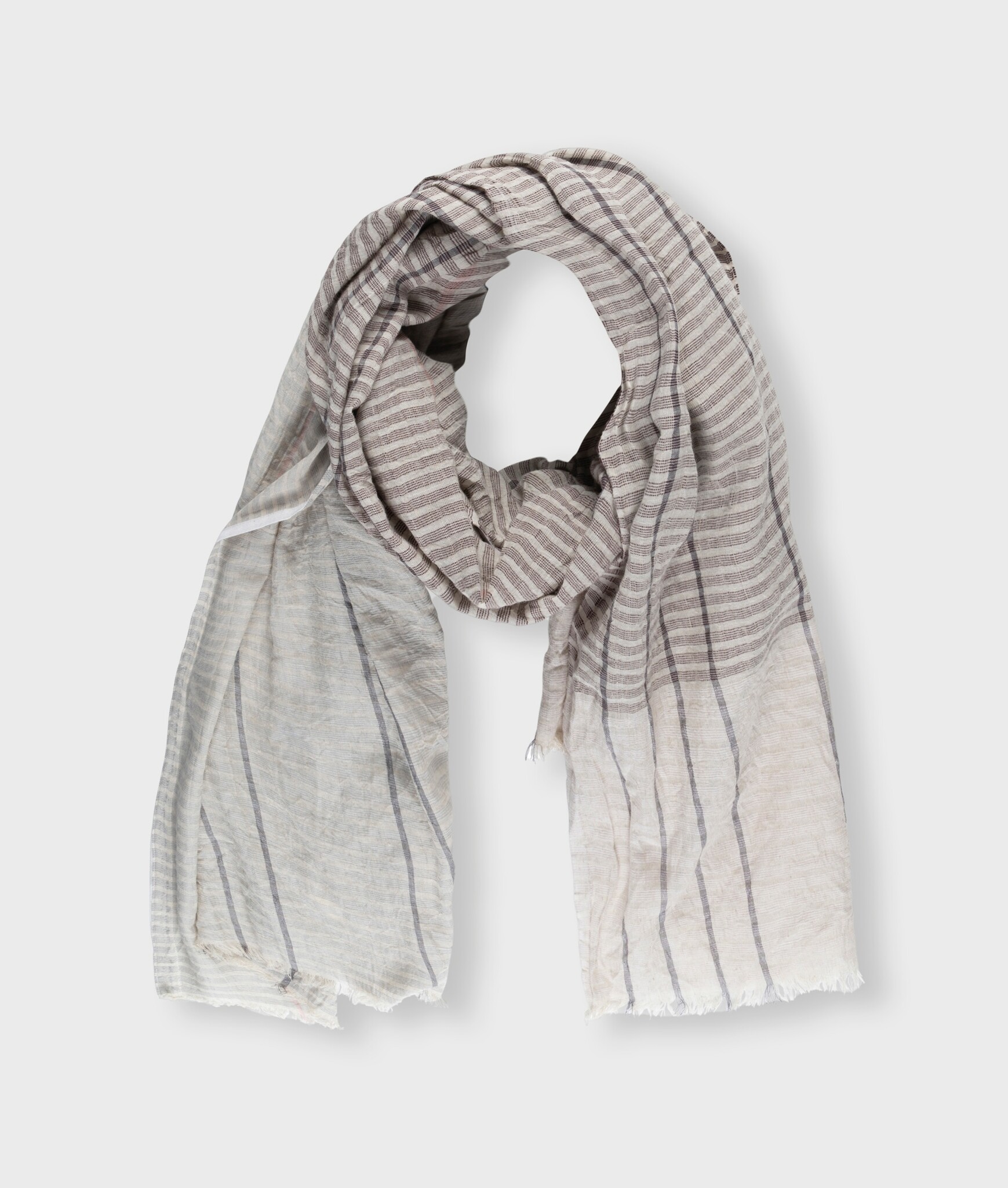 20-902-3203 Scarf stripe - ecru