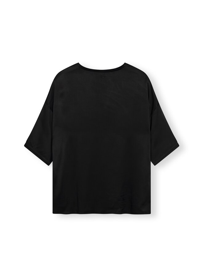 20-765-3203 Satin blouse - black