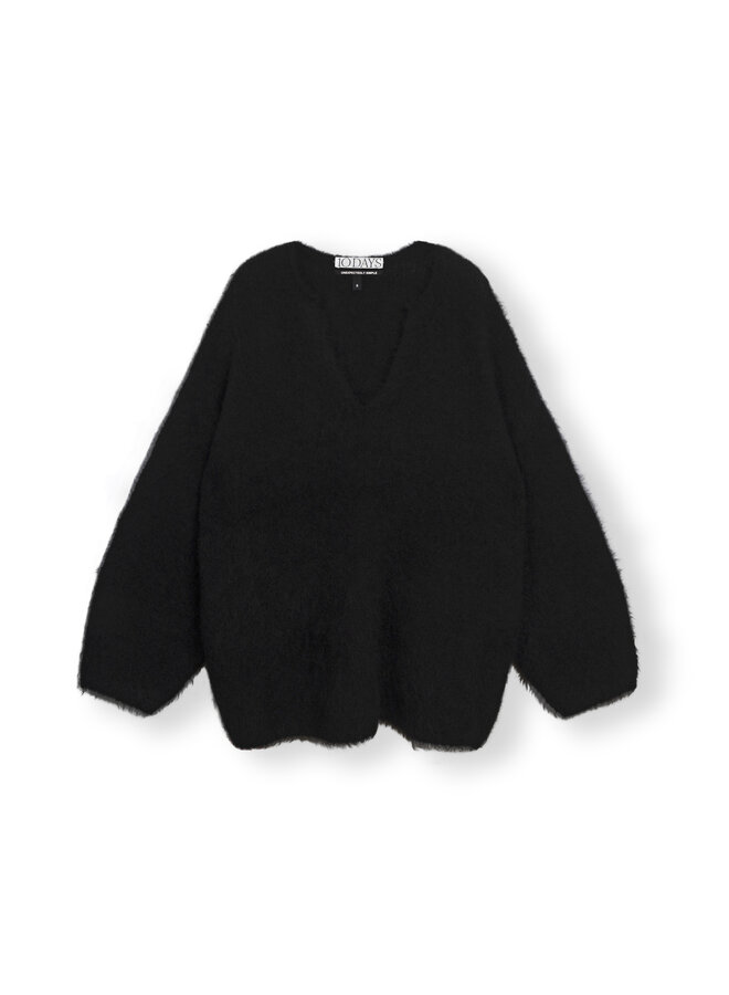 20-604-3203 Soft oversized sweater- black