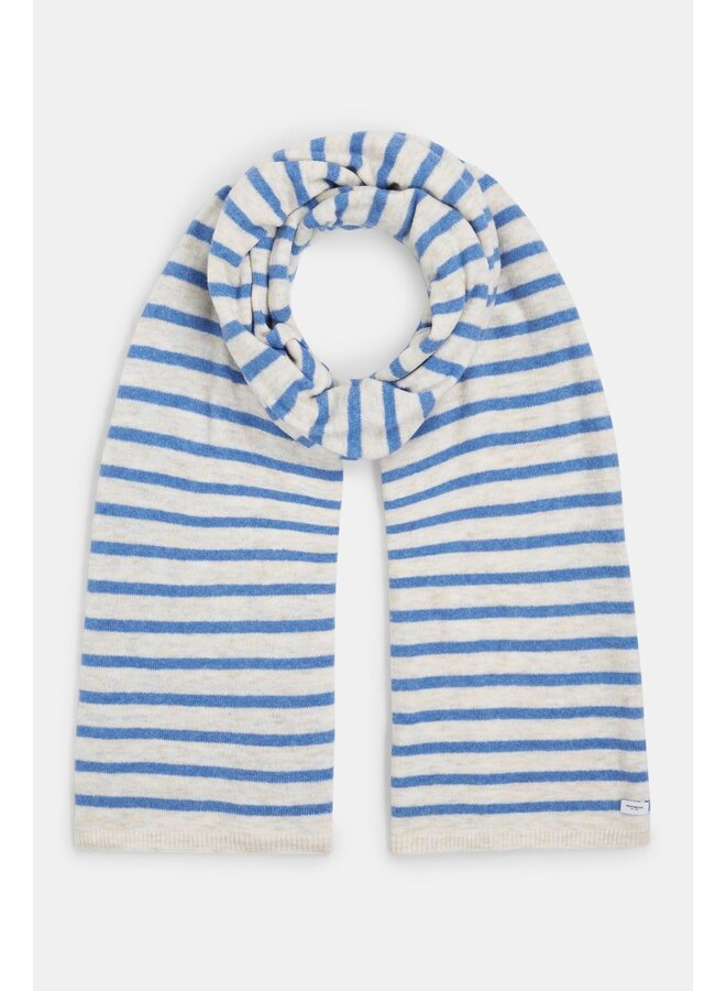 W23B231 Scarf Stripe - Ecru/Blue