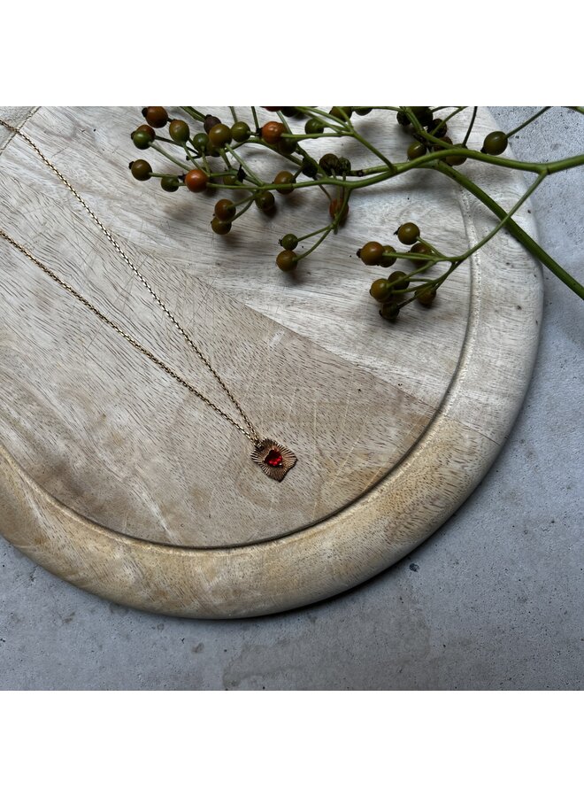 Ketting - Plaatje met rood hart