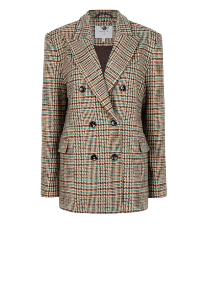 D6Vellum check blazer - Multicolour