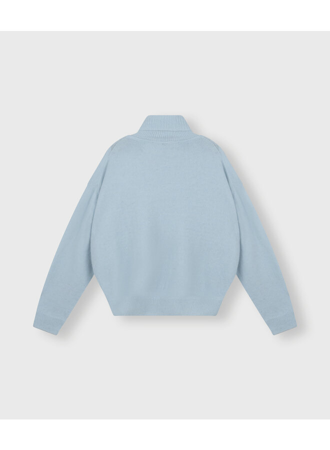 20-611-3204 Turtleneck sweater knit - Ice blue