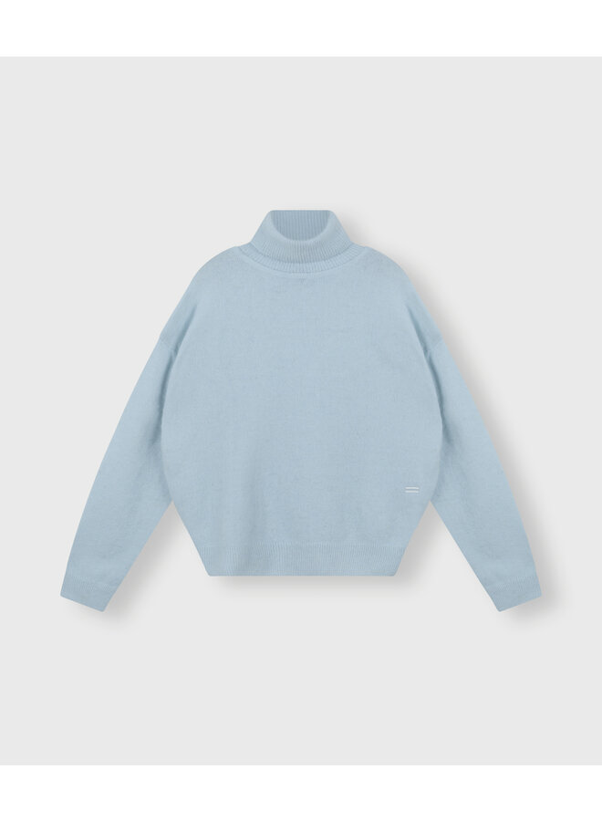 20-611-3204 Turtleneck sweater knit - Ice blue