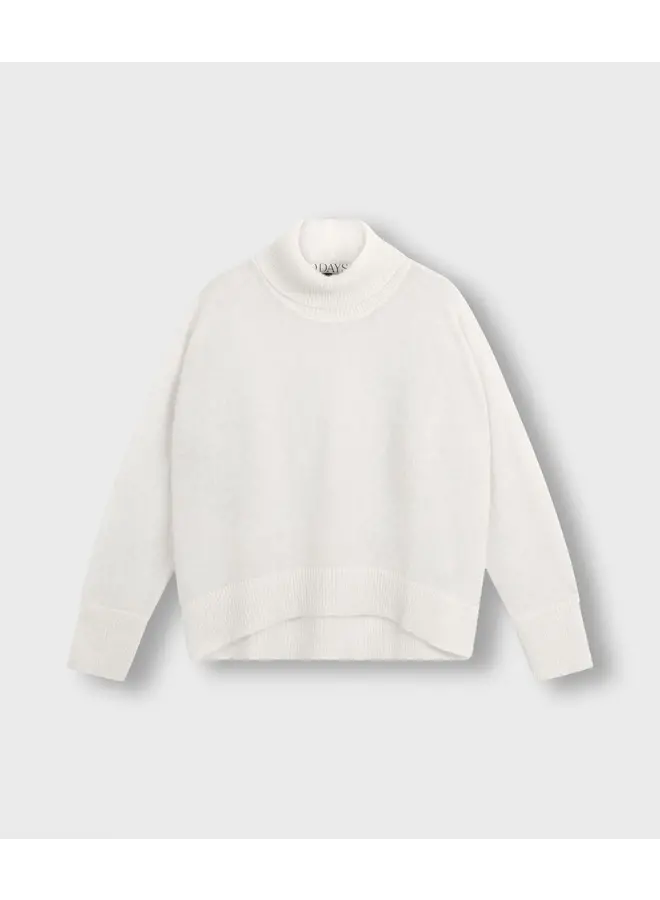 20-604-3204 Turtleneck sweater knit sparkle - Ecru