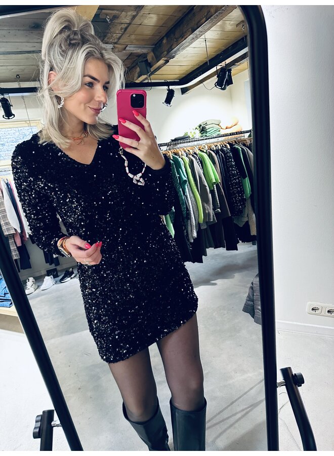 Shimmer Dress - Black