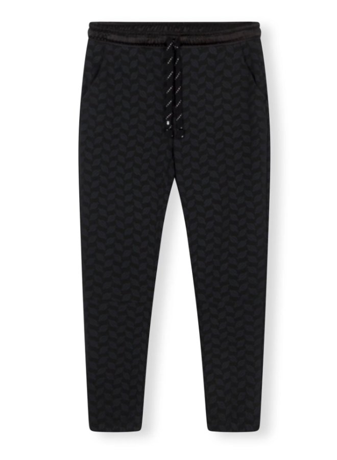 20-002-3201 Cropped jogger monogram - black