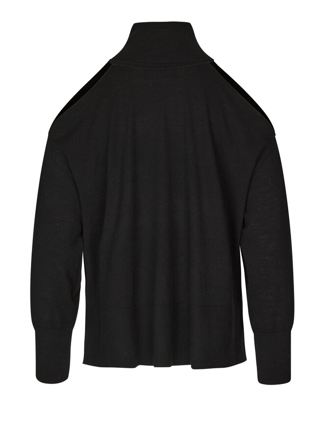 Juva Knit T-Neck - Black