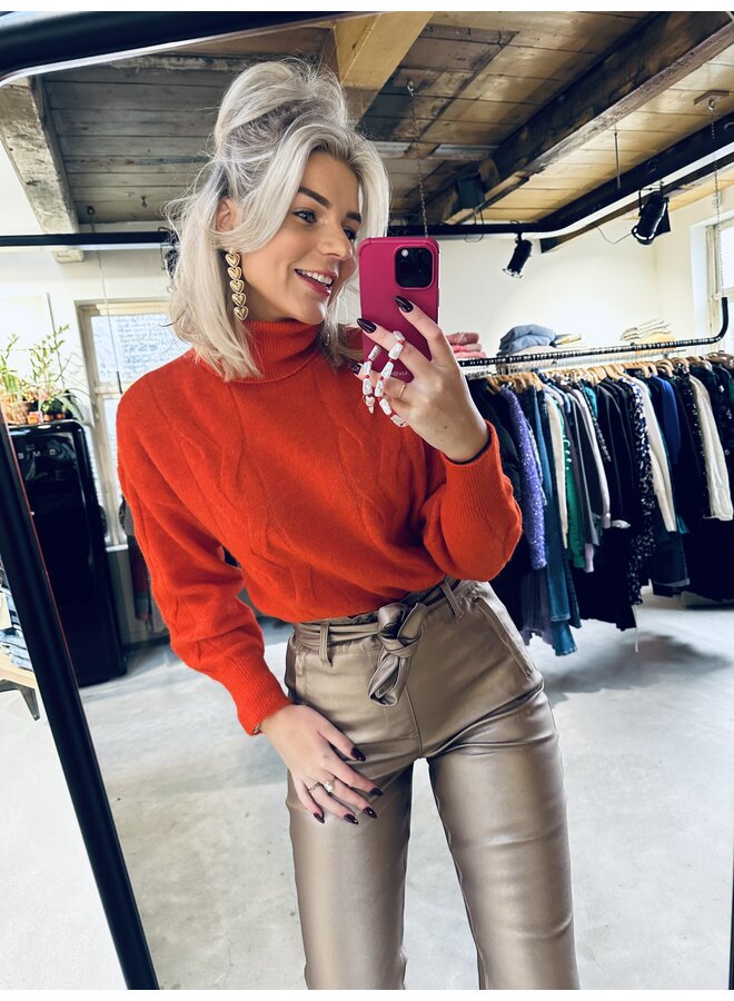 D6Tokyo turtle neck - Amber Orange