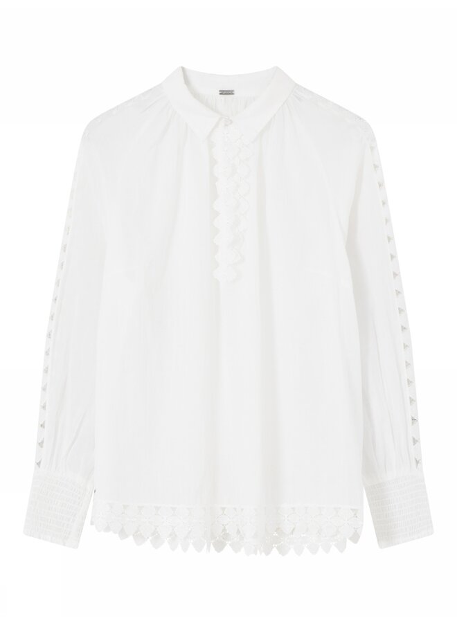 Annsofie, A-shape shirt - 1000 White
