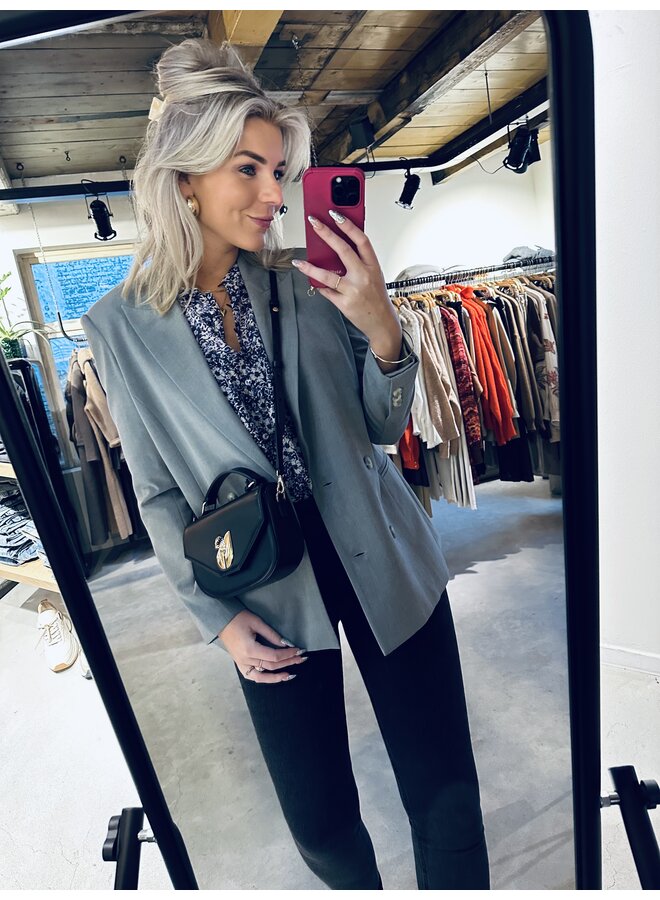 D6Frame double breasted blazer - Pure Grey