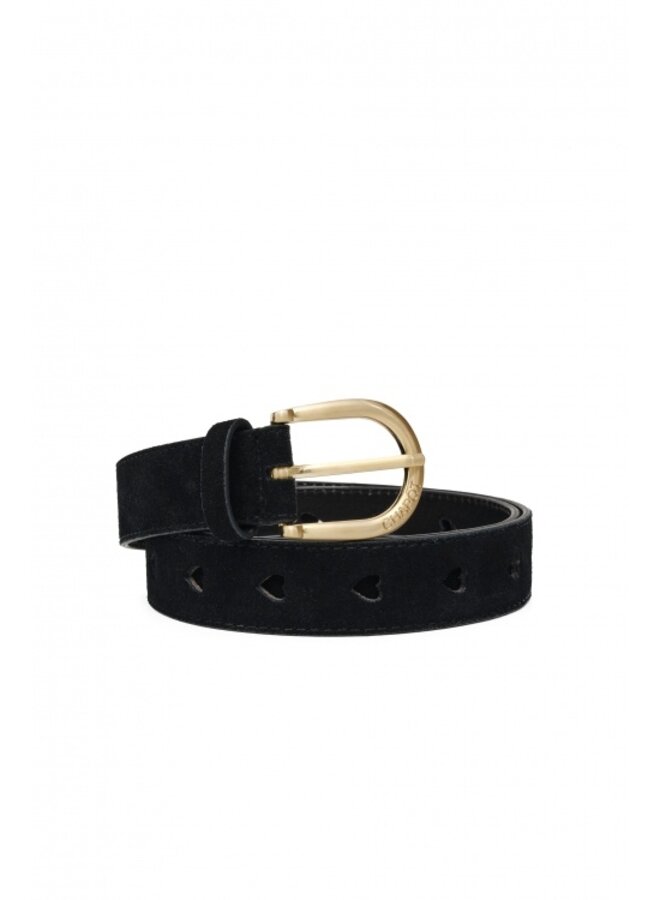 Cut It Out Heart belt - black