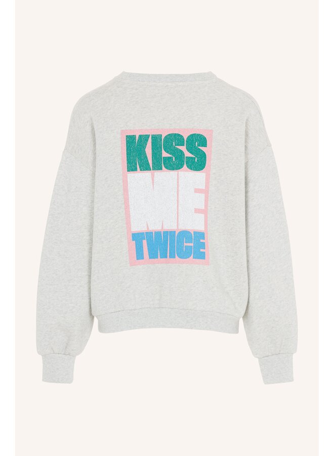 Bibi big kiss sweater - Light grey melee