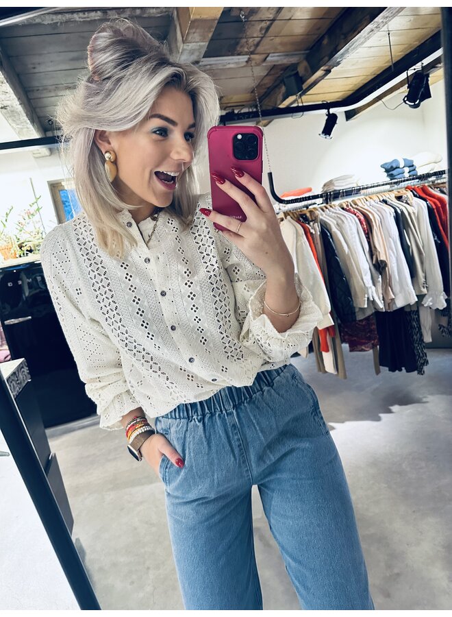 Frankie embroidery blouse - Off white