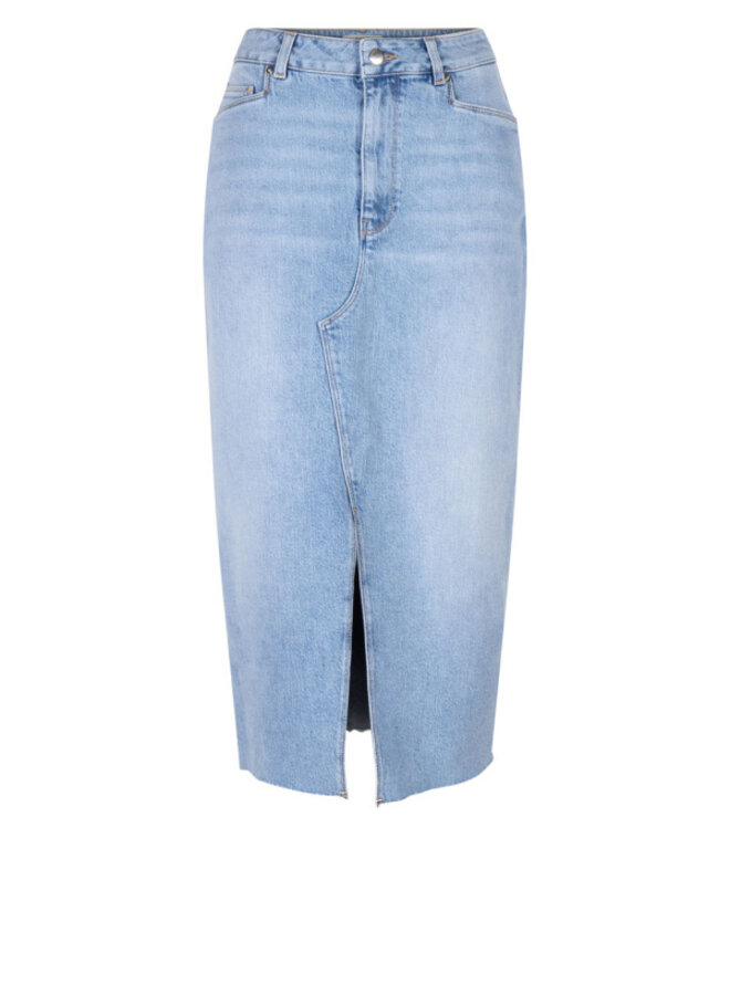 D6Pasque denim midi skirt - Bleached Denim