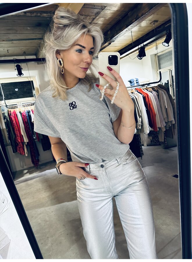 D6Venour loose fit logo tee - Heather Grey