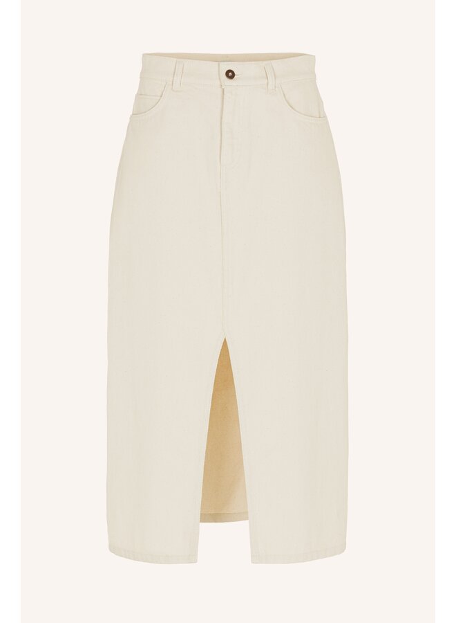 Elba twill skirt - Raw white