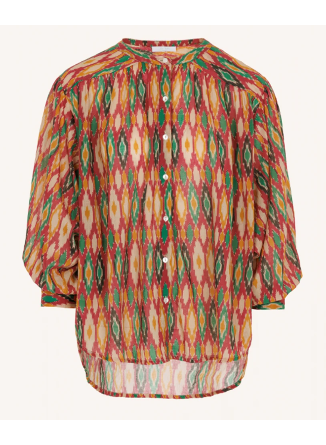 Lucy sumer ikat blouse - Summer ikat print