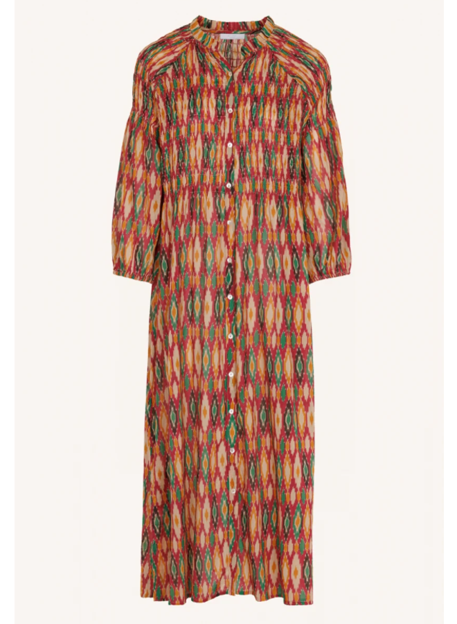 Loulou summer ikat dress - Summer ikat print