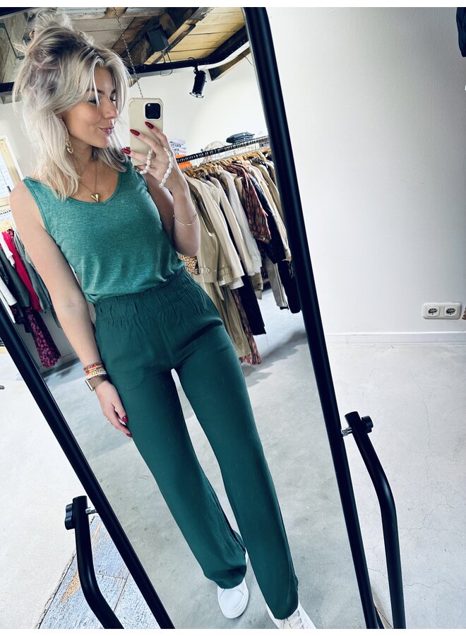 Robyn viscose pant - Deep green