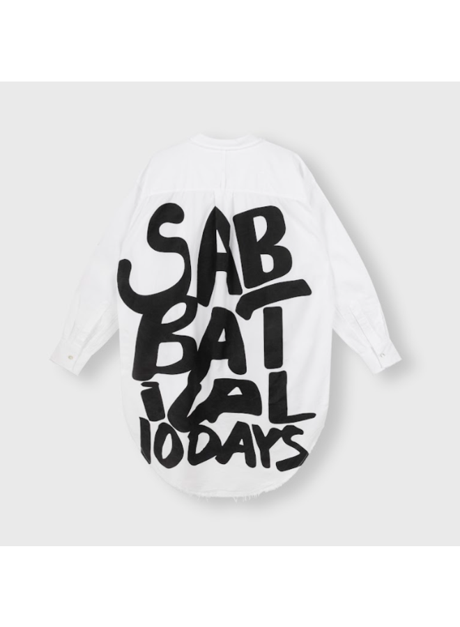 20-411-4201 Oversized shirt sabatical - White