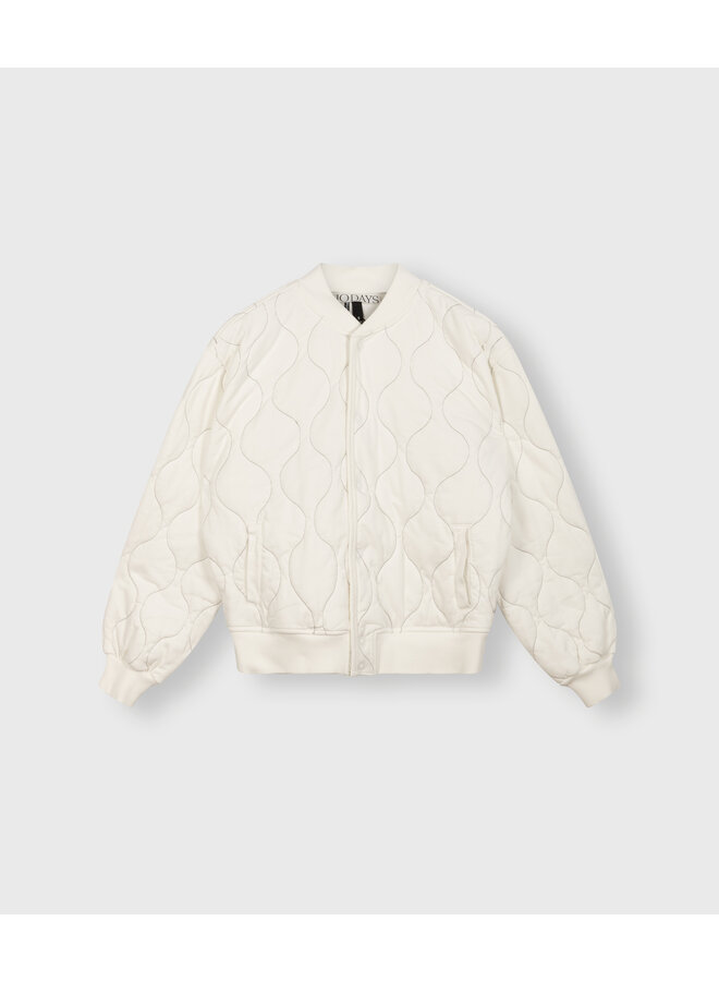 20-850-4201 Quilted bomber jacket - Ecru